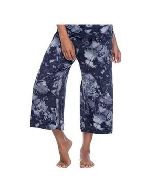 Honeydew Intimates Palazzo Pajama Lounge Bottoms Navy Tie Dye Capris Size L